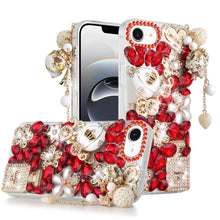 For iPhone 16e Case Full Bling Faux Diamond Rhinestone Jewel + Tempered Glass