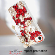 For iPhone 16e Case Full Bling Faux Diamond Rhinestone Jewel + Tempered Glass