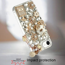 For iPhone 16e Case Full Bling Faux Diamond Rhinestone Jewel + Tempered Glass