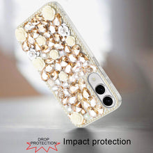 For Samsung S25 Edge Case Full Rhinestone 3D Rose Bling Cover + Tempered Glass