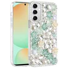 For Samsung Galaxy S24 FE Case Full Rhinestone 3D Rose Jewel Bling Phone Cover