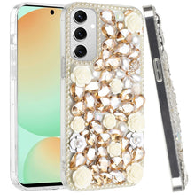 For Samsung Galaxy S24 FE Case Full Rhinestone 3D Rose Jewel Bling Phone Cover