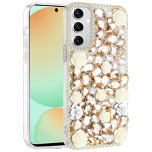 For Samsung Galaxy S24 FE Case Full Rhinestone 3D Rose Jewel Bling Phone Cover