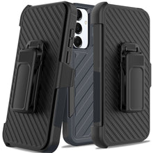 For Samsung A36 Case Heavy-Duty Holster Combo Lined Cover + Tempered Glass