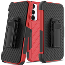 For Samsung A36 Case Heavy-Duty Holster Combo Lined Cover + Tempered Glass