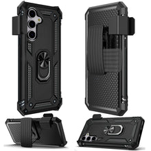 For Samsung A26 5G Case Magnetic Ringstand Holster Clip Combo + Tempered Glass