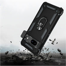 For Google Pixel 9a Case Magnetic Ringstand Holster Clip Combo + Tempered Glass