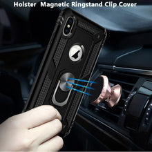 For iPhone 13/14 Case Magnetic Ringstand Holster Clip Combo + Tempered Glass