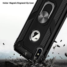For iPhone 13/14 Case Magnetic Ringstand Holster Clip Combo + Tempered Glass