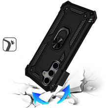 For Samsung S25/S24 Case Magnetic Ringstand Holster Clip Combo + Tempered Glass