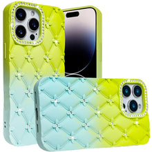 For iPhone 14 PRO MAX 6.7 in. Case Bling Diamond Pattern Thick Silicone Cover