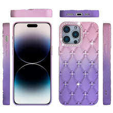 For iPhone 14 PRO MAX 6.7 in. Case Bling Diamond Pattern Thick Silicone Cover