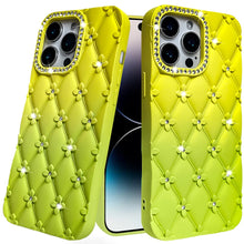 For iPhone 14 PRO MAX 6.7 in. Case Bling Diamond Pattern Thick Silicone Cover