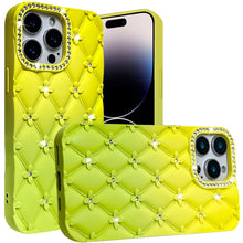 For iPhone 14 PRO MAX 6.7 in. Case Bling Diamond Pattern Thick Silicone Cover