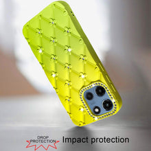 For Moto G 2025 Case Bling Diamond Pattern Padded Phone Cover + Tempered Glass