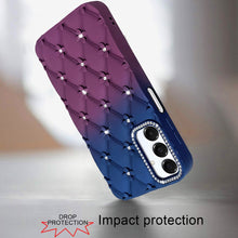 For Samsung A17 5G Case Bling Diamond Pattern Silicone Cover + Tempered Glass