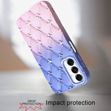 For Samsung A17 5G Case Bling Diamond Pattern Silicone Cover + Tempered Glass