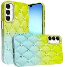 For Samsung A17 5G Case Bling Diamond Pattern Silicone Cover + Tempered Glass