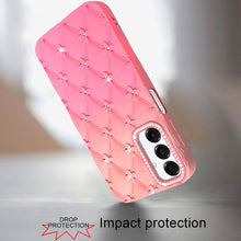 For Samsung A17 5G Case Bling Diamond Pattern Silicone Cover + Tempered Glass