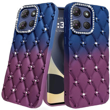 For Motorola Edge 2025 Case Bling Diamond Pattern Padded Design Phone Cover