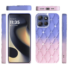 For Motorola Edge 2025 Case Bling Diamond Pattern Padded Design Phone Cover