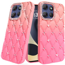 For Motorola Edge 2025 Case Bling Diamond Pattern Padded Design Phone Cover