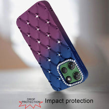 For Moto G Power 2025 Case Bling Diamond Pattern Padded Cover + Tempered Glass