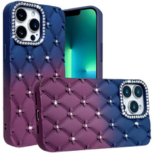 For iPhone 13 Pro Max 6.7 inch Case Bling Diamond Quilted Pattern Phone Cover