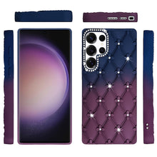 For Samsung S23 Ultra Case Bling Diamond Pattern Thick Rubber Phone Cover