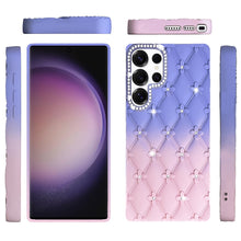 For Samsung S23 Ultra Case Bling Diamond Pattern Thick Rubber Phone Cover