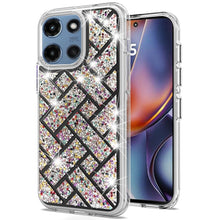 For Moto G 2025 Case Cute Shimmering Bling Hybrid Phone Cover + Tempered Glass