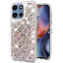 For Moto G 2025 Case Cute Shimmering Bling Hybrid Phone Cover + Tempered Glass