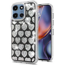 For Moto G 2025 Case Cute Shimmering Bling Hybrid Phone Cover + Tempered Glass
