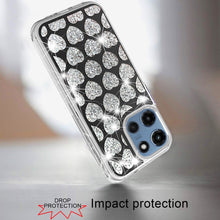For Moto G 2025 Case Cute Shimmering Bling Hybrid Phone Cover + Tempered Glass