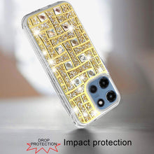 For Moto G 2025 Case Cute Shimmering Bling Hybrid Phone Cover + Tempered Glass