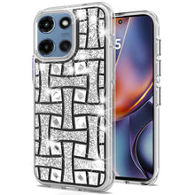 For Moto G 2025 Case Cute Shimmering Bling Hybrid Phone Cover + Tempered Glass