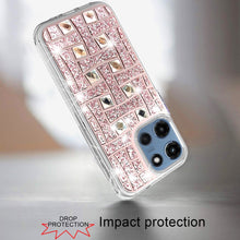 For Moto G 2025 Case Cute Shimmering Bling Hybrid Phone Cover + Tempered Glass