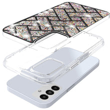 For Samsung S25+/S24+ Case Shimmering Bling Hybrid Phone Cover + Tempered Glass