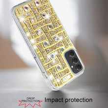 For Samsung S25+/S24+ Case Shimmering Bling Hybrid Phone Cover + Tempered Glass