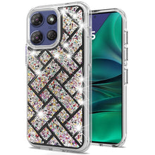 For Moto G Stylus 2025 Case Dual Layer Shimmering Bling Hybrid + Tempered Glass