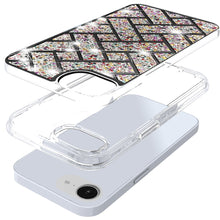 For iPhone 16e Case Shimmering Bling Hybrid Phone Cover + Tempered Glass