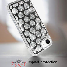 For iPhone 16e Case Shimmering Bling Hybrid Phone Cover + Tempered Glass