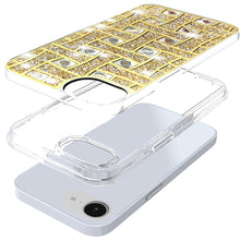 For iPhone 16e Case Shimmering Bling Hybrid Phone Cover + Tempered Glass