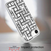 For iPhone 16e Case Shimmering Bling Hybrid Phone Cover + Tempered Glass