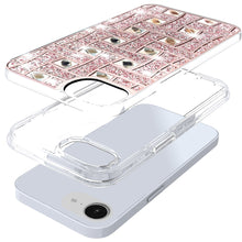 For iPhone 16e Case Shimmering Bling Hybrid Phone Cover + Tempered Glass