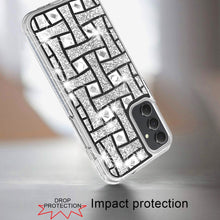 For Samsung S25/S24 Case Shimmering Bling Hybrid Phone Cover + Tempered Glass