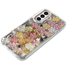 For Samsung A16 5G Case Roses Arrangement 3D Bling Phone Cover + Tempered Glass