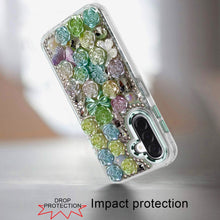 For Samsung A17 5G Case Roses Arrangement 3D Bling Phone Cover + Tempered Glass