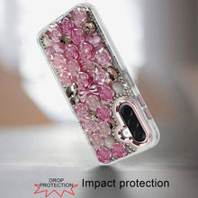 For Samsung A17 5G Case Roses Arrangement 3D Bling Phone Cover + Tempered Glass