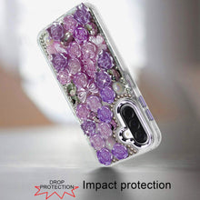 For Samsung A17 5G Case Roses Arrangement 3D Bling Phone Cover + Tempered Glass